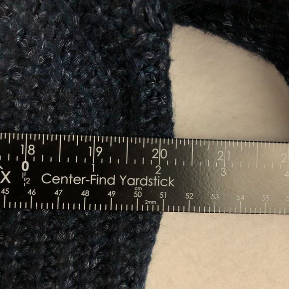 Banana Republic Women's Size Medium Blue Merino Wool Alpaca Grandpa Cardigan - Picture 6 of 10